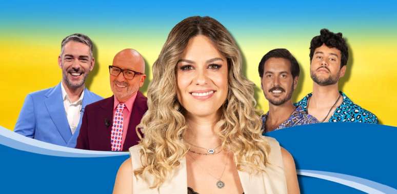 A campe&atilde; Ana entre Claudio, Goucha, Ant&oacute;nio e Bruno