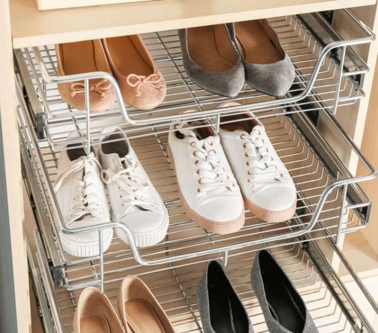 Soluciones para organizar zapatos  Guardar sapatos, Sapateiras, Sapateira  horizontal