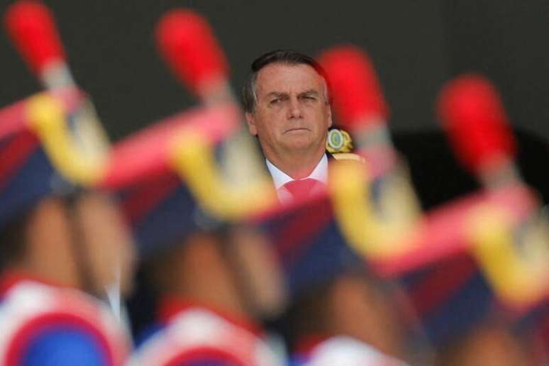 Presidente da República, Jair Bolsonaro, durante cerimônia no Palácio do Planalto em Brasília
16/12/2021 REUTERS/Adriano Machado