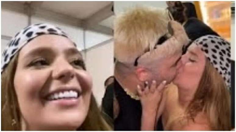 Youtuber Viih Tube beijou o influenciador Alvaro em festa Reprodução/Instagram