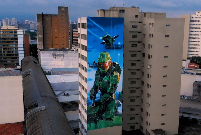 Grafite de Halo Infinite em Santo André (SP)