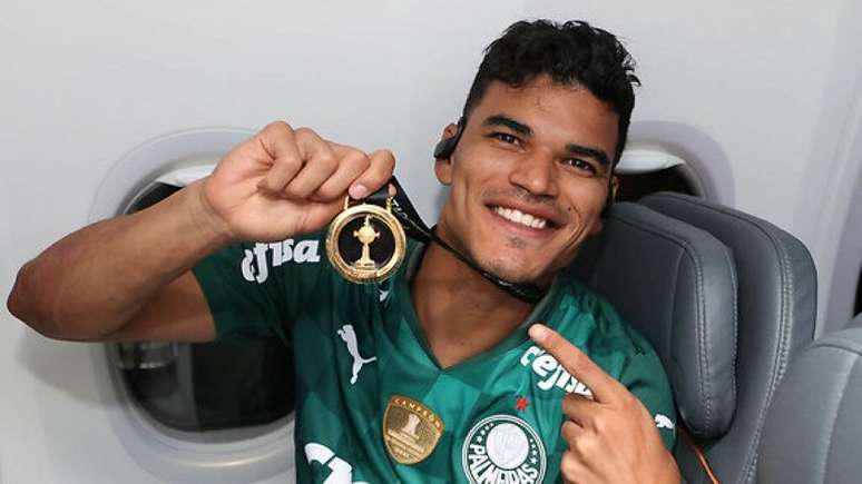 Danilo Barbosa com a medalha de campeão da Libertadores (Foto: Cesar Greco/Palmeiras)