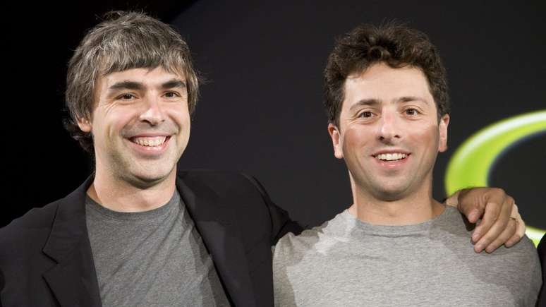Larry Page e Sergey Brin fundaram o Google h&aacute; mais de 20 anos