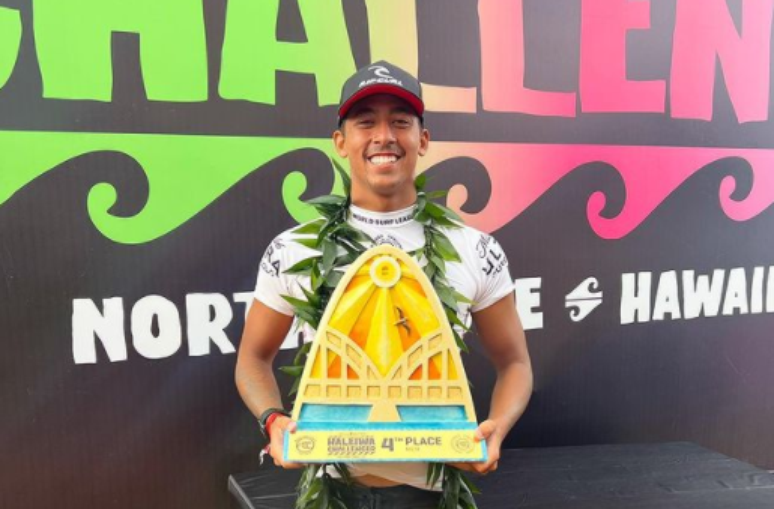 Samuel Pupo competed on the World Surfing Tour in 2022 and 2023