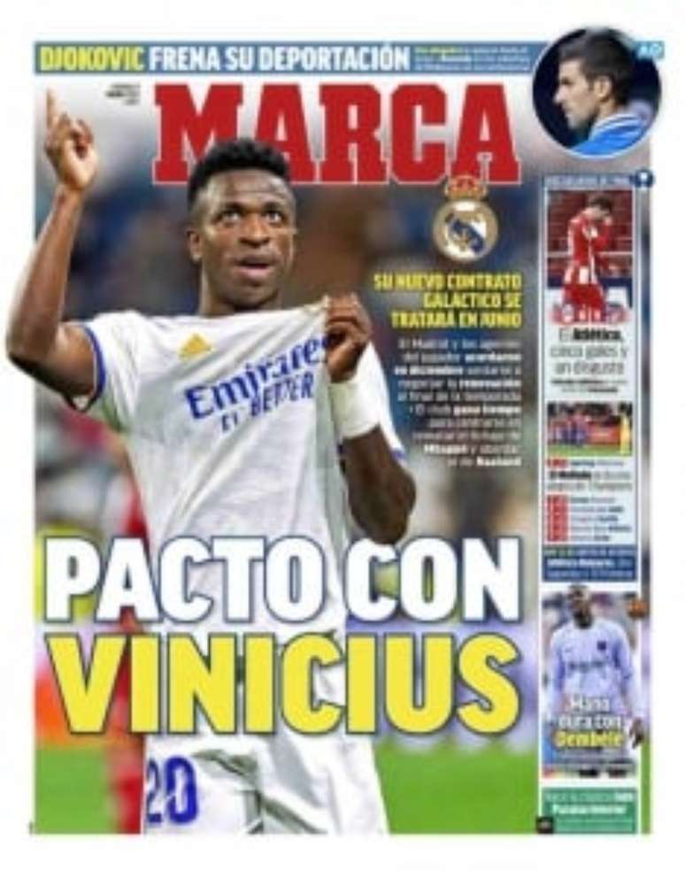 Capa do jornal "Marca" desta sexta-feira (Foto: Reprodução / Marca)