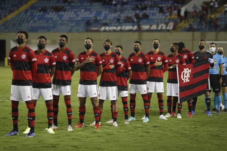 Equipe do Flamengo antes de estrear na Copinha (Foto: Gilvan de Souza/Flamengo)