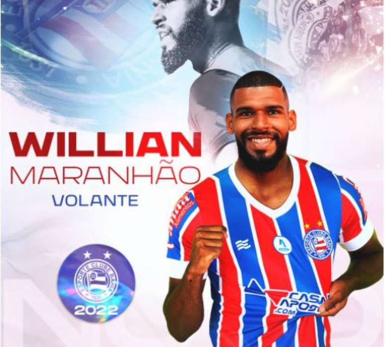Willian Maranhão foi anunciado pelo Bahia (Divulgação/Bahia)