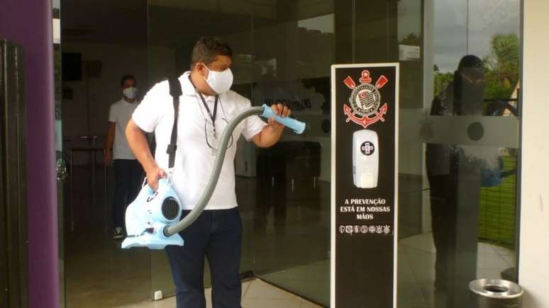 Todos os ambientes do CT Joaquim Grava foram desinfectados (Foto: Divulgação/HCA Protege)