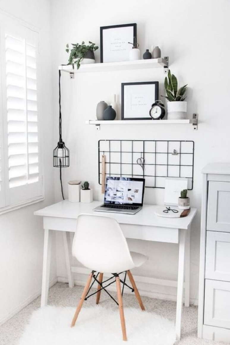 29. Decora&ccedil;&atilde;o clean para home office pequeno &ndash; Foto: Casa Vogue