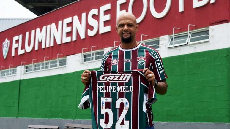 Felipe Melo se apresentou no CT do Fluminense (Foto: Divulgação/Fluminense)