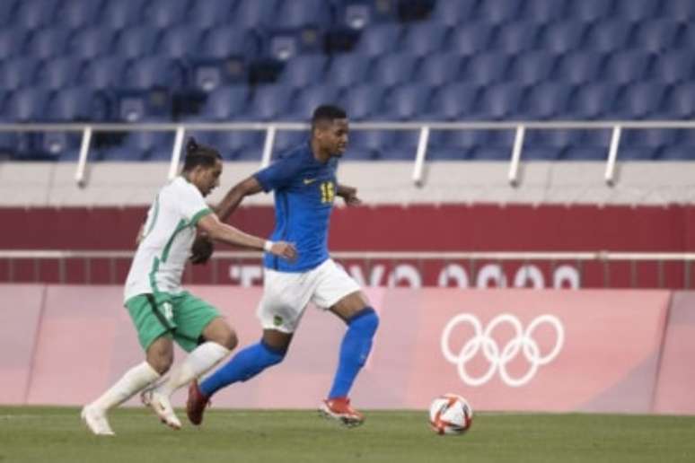 Abner pela Seleção nas Olimpíadas (Foto: Lucas Figueiredo / CBF)