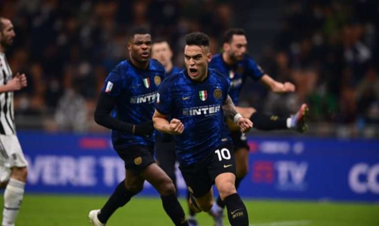 Lautaro Martínez marcou o primeiro gol da Inter na partida (Divulgação)