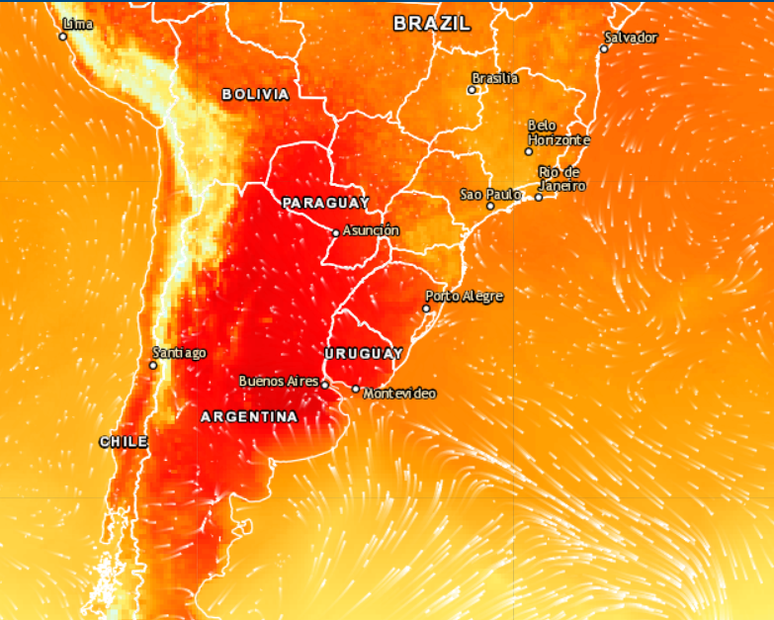 Instituto Nacional de Meteorologia emitiu aviso de perigo para 216 munic&iacute;pios do RS em raz&atilde;o da onda de calor