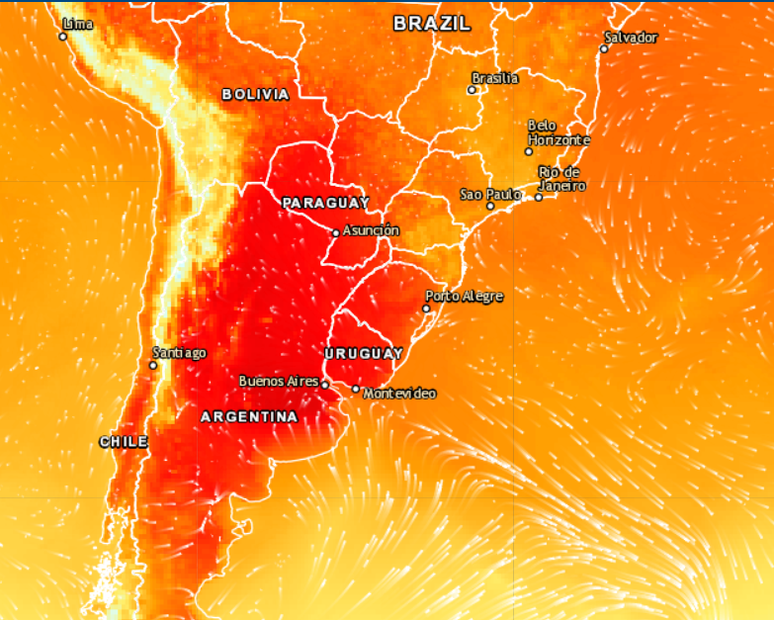 Instituto Nacional de Meteorologia emitiu aviso de perigo para 216 municípios do RS em razão da onda de calor