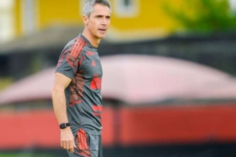 Sousa durante o treino desta quarta (Foto: Marcelo Cortes / Flamengo)