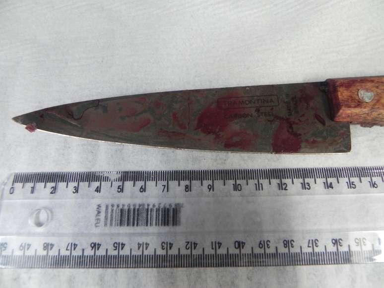 A faca usada no crime foi essencial para encontrar o suspeito