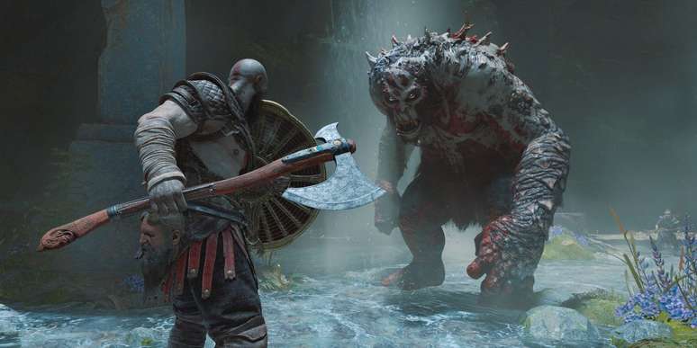 A câmera mais próxima em God of War torna os combates mais íntimos