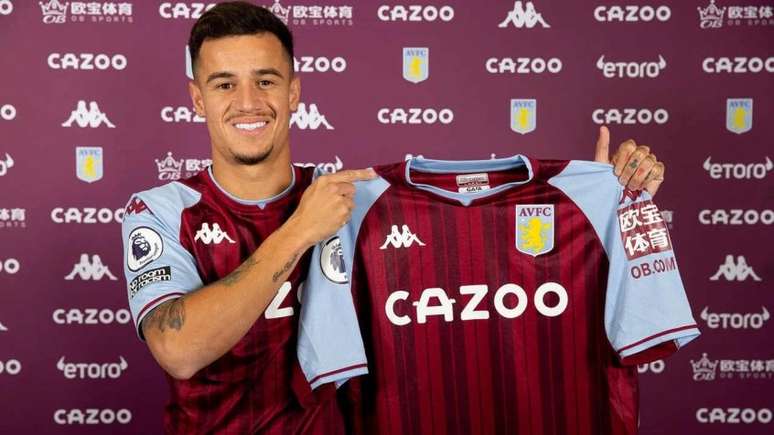 Phillipe Coutinho deve fazer a estreia pelo Aston Villa neste sábado (Foto: Divulgação/Aston Villa)