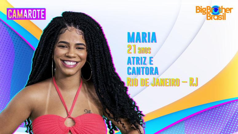 Atriz e cantora, Maria está no Camarote do 'BBB22'