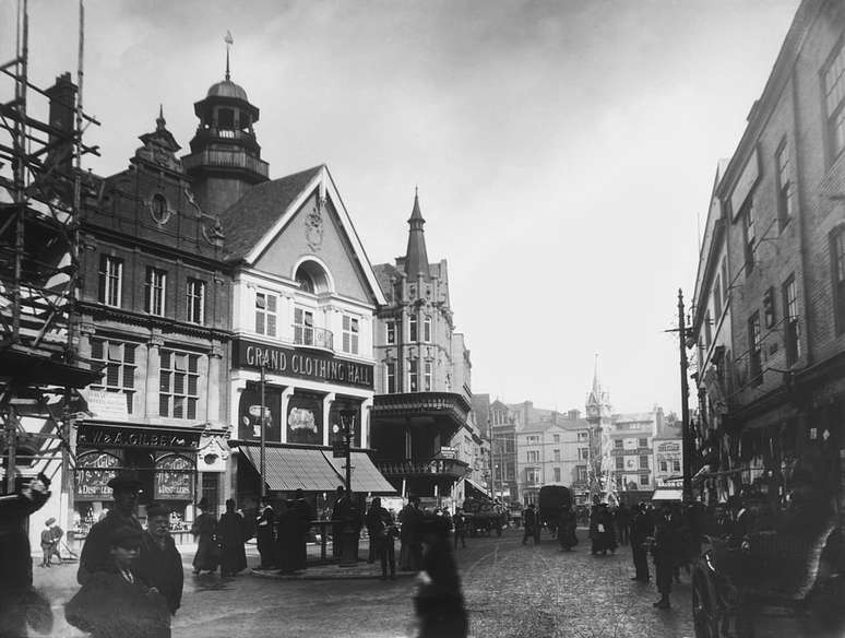 No final do século 19 e início do século 20, Leicester foi o centro do movimento antivacinação na Grã-Bretanha. Foto de Leicester, 1904