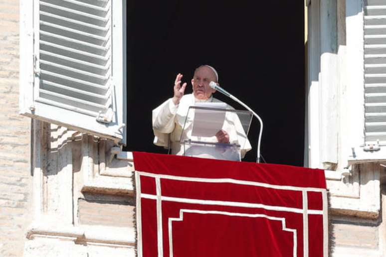 Papa Francisco durante Angelus no Vaticano