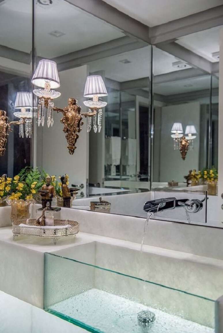 11. Torneira para banheiro com cuba de vidro &ndash; Foto Decor Salteado