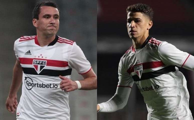 Pablo e Vitor Bueno seguem com situação indefinida no São Paulo (Foto: Rubens Chiri/saopaulofc.net)