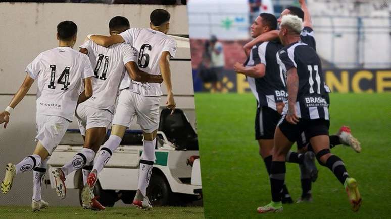 Santos e Botafogo se garantiram nas quartas de final da Copinha depois de passarem por Fluminense e Resende (RJ), respectivamente (Fotos: Pedro Ernesto Guerra Azevedo/Santos; Fabio de Paula/Botafogo)