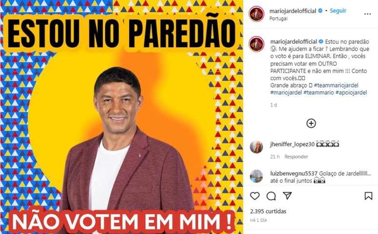 Jardel é uma das atrações do Big Brother Famosos, de Portugal. O ex-atacante contou sobre sua luta contra as drogas.