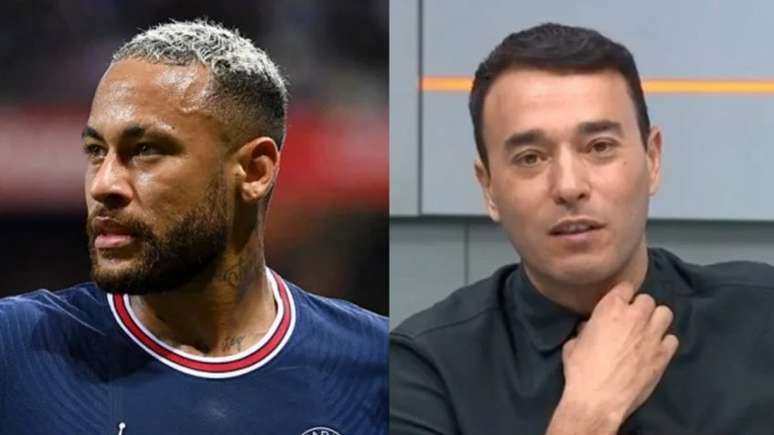 Neymar respondeu comentário de André Rizek nas redes sociais (Montagem Lance!
Fotos: AFP; Reprodução / SporTV)