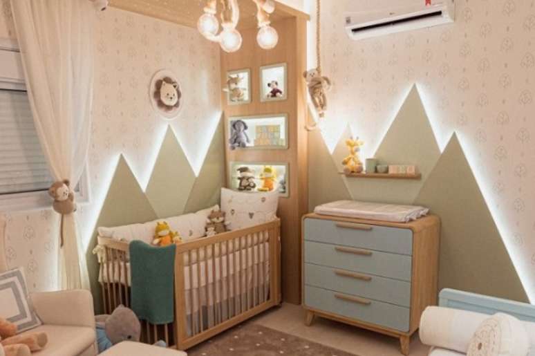39. Quarto de bebe iluminado com fita de led &ndash; Foto Bebe Abril