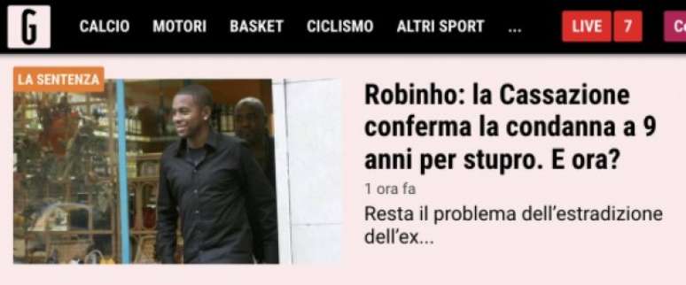 (Reprodução / La Gazzetta dello Sport)