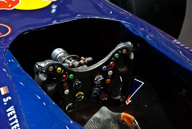 Cockpit do Red Bull de Sebastian Vettel