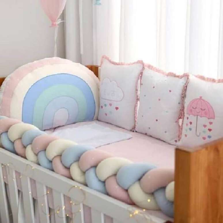 14. A trança para berço decora o quarto de bebê. – Fonte Biano