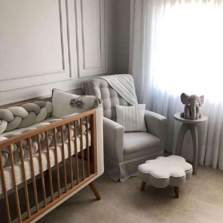 11. A tran&ccedil;a para ber&ccedil;o de beb&ecirc; faz toda a diferen&ccedil;a na decora&ccedil;&atilde;o. &ndash; Fonte: Gabriela Angonese Arquiteta