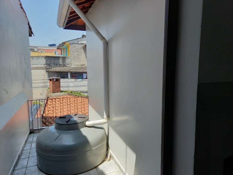 Cisterna na casa de José, na Vila Castelo, em São Paulo
