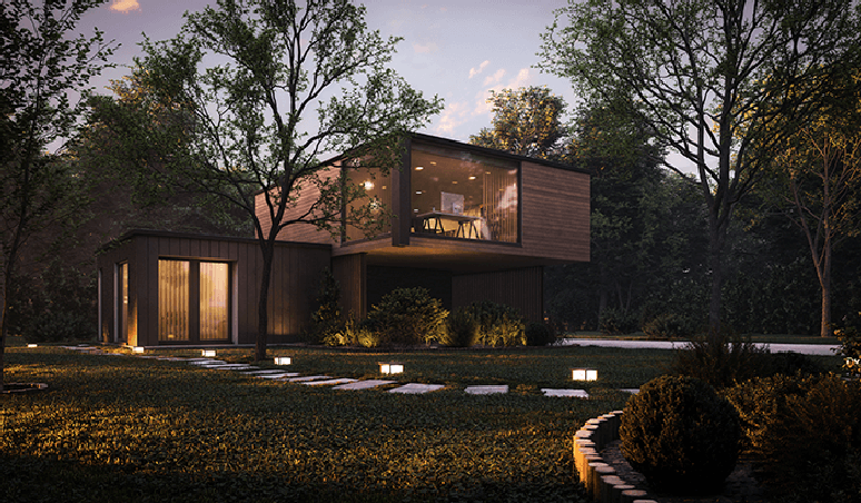 33. Lumin&aacute;ria externa para caminho na entrada de casa &ndash; Foto Casa e Constru&ccedil;&atilde;o