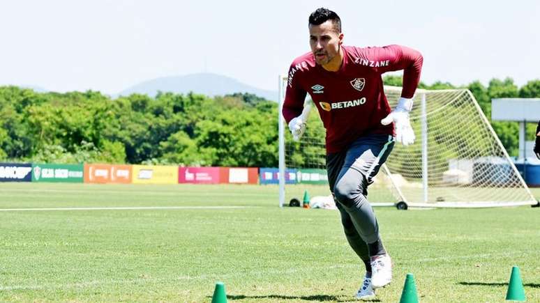 Fábio, durante treino do Fluminense no CT Carlos Castilho (Foto: Mailson Santana/Fluminense FC)