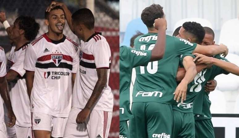 São Paulo e Palmeiras se enfrentam neste sábado (22), em Barueri (Foto: Montagem/São Paulo/Palmeiras)