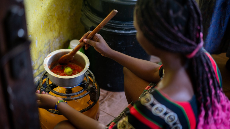 O GLP é um combustível muito usado para cozinhar na África