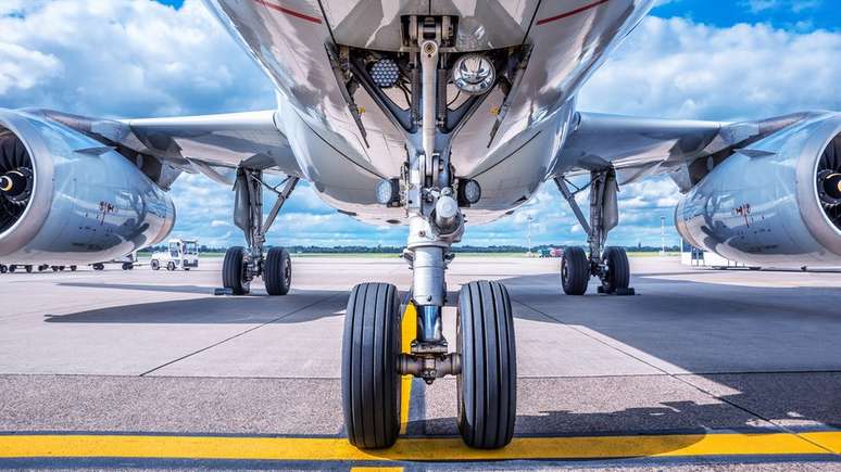 The stowaway was found in the nose wheel section of a cargo plane (not pictured)