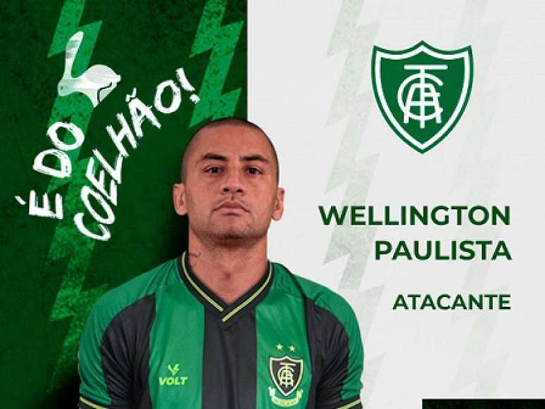 Wellington Paulista volta ao futebol mineiro depois de ter passado pelo Cruzeiro-(Divulgação/América-MG)