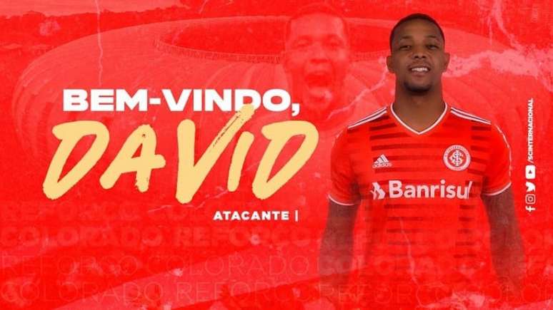 David é o novo reforço do Internacional (FOTO: Divulgação/Internacional)