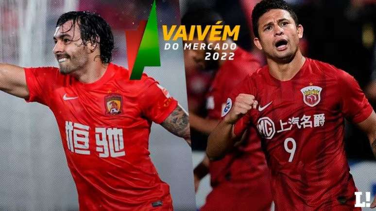 Ricardo Goulart acertou com o Santos; Elkeson interessa ao Botafogo (Montagem LANCE! /Guangzhou F.C.
Divulgação)