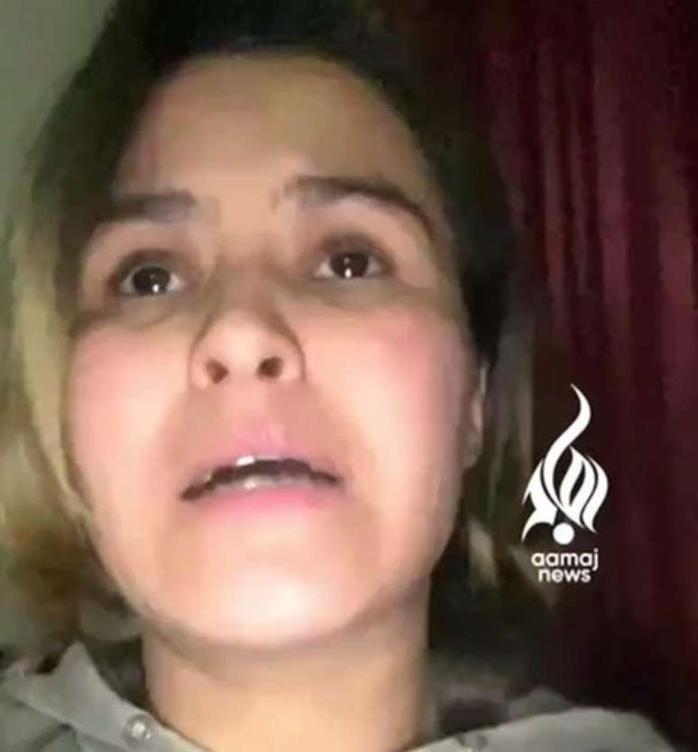 Tamana Zaryabi Paryani postou um vídeo nas redes sociais pedindo ajuda