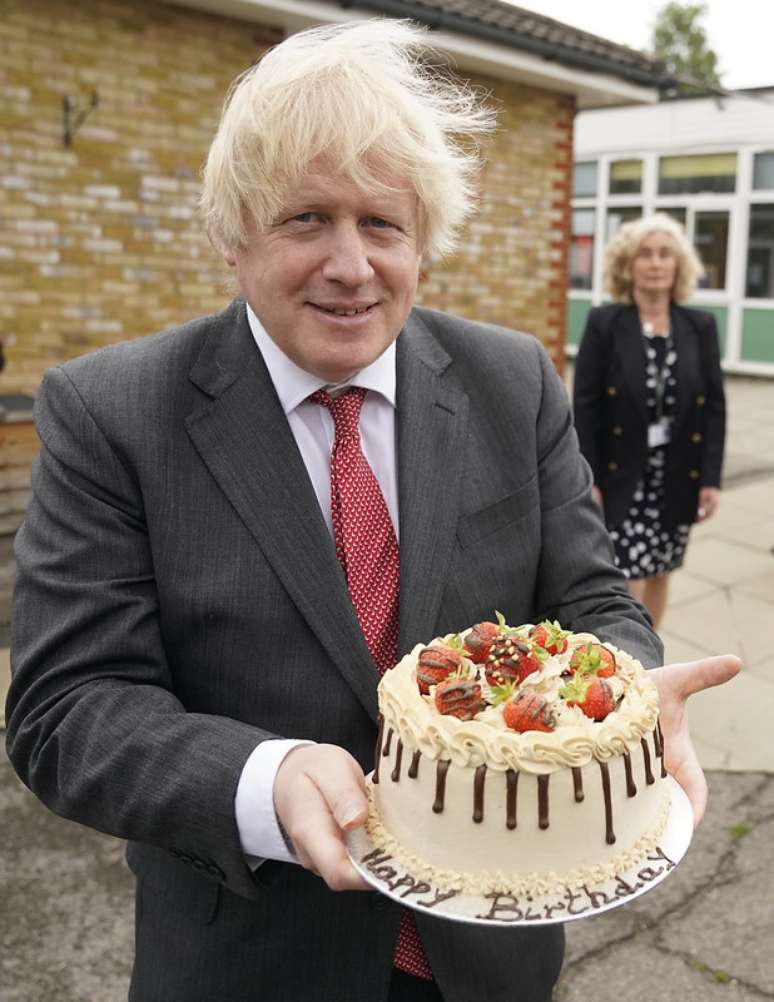 Johnson já havia sido homenageado em uma escola horas antes da celebração em Downing Street