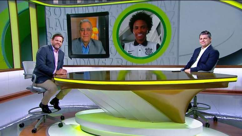 Willian participa do Bola da Vez com jornalistas dos canais ESPN (Foto: Divulgação/ESPN)