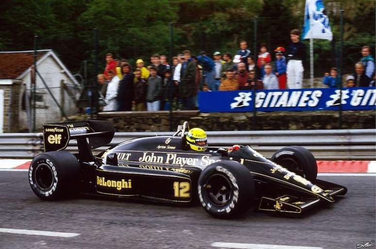 Senna durante o GP da Bélgica