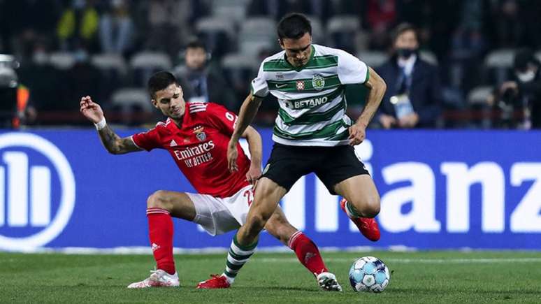 Sporting venceu o Benfica neste sábado e conquistou a Taça da Liga (Foto: PEDRO ROCHA/AFP)