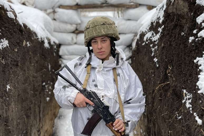 Maria está na linha de frente oriental da Ucrânia. 'Estamos firmes', diz